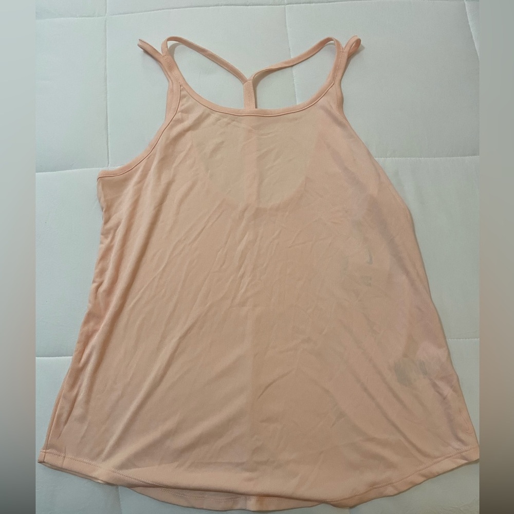 Nike yoga peach tank large NWT